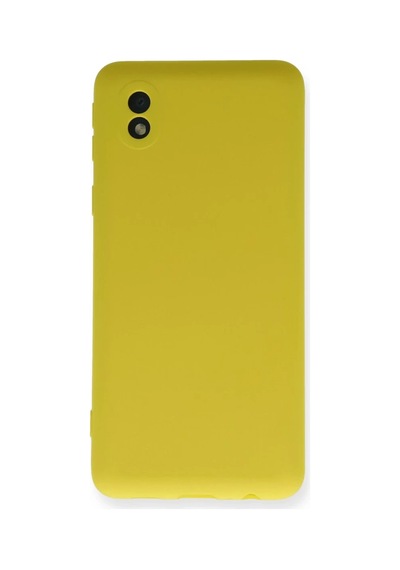 Samsung Uyumlu Galaxy A01 Core Uyumlu Kılıf Nano İçi Kadife Silikon - Sarı