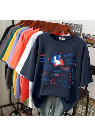 Noıssey Urban Pop Graphic Kadın Tişört Koleksiyonukod 5203 Lacivert
