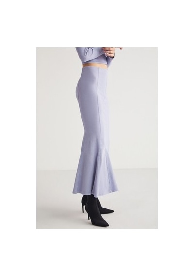 2Y Premium Midi Lila Slim Fit Üst İle Yaza Uygun Tarz Açık Bej