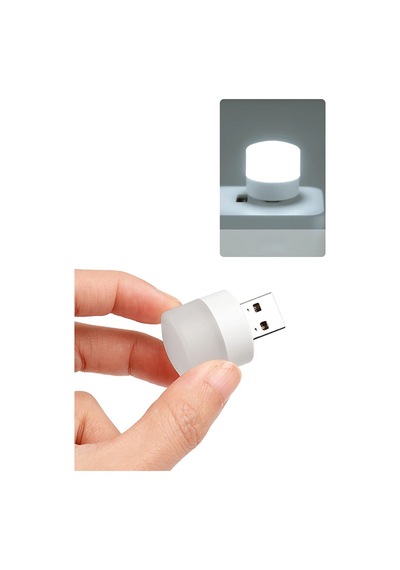 Taşınabilir Mini Usb Led Işık Lamba Gece Lambası Mini Güçlü Led Işık Kamp, Kitap Okuma Feneri Beyaz