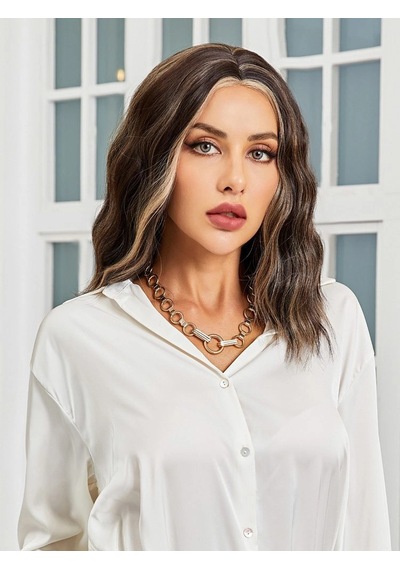 Kahverengi / Balköpüğü Röfleli Küt Tül Peruk
