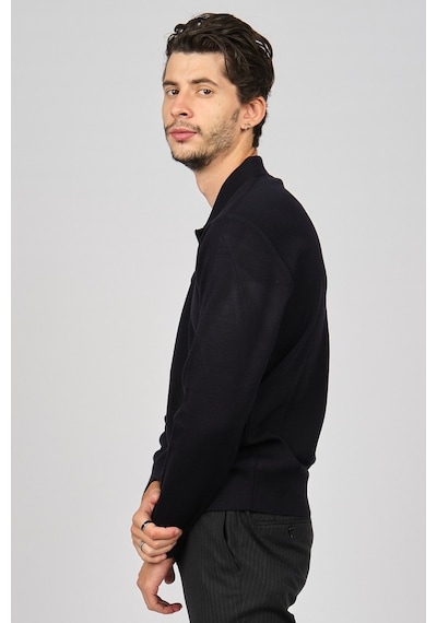 Pave Erkek Polo Yaka Yün Kazak 4358104 Lacivert Lacivert