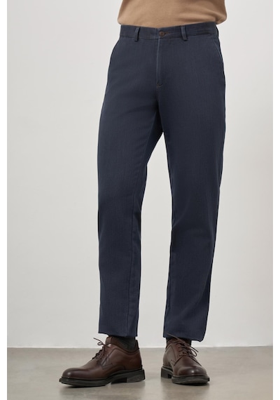 İmza Koyu Lacivert Pamuklu Yandan Cepli Casual Comfort Fit Chino Pantolon 1003245154 Koyu Lacivert