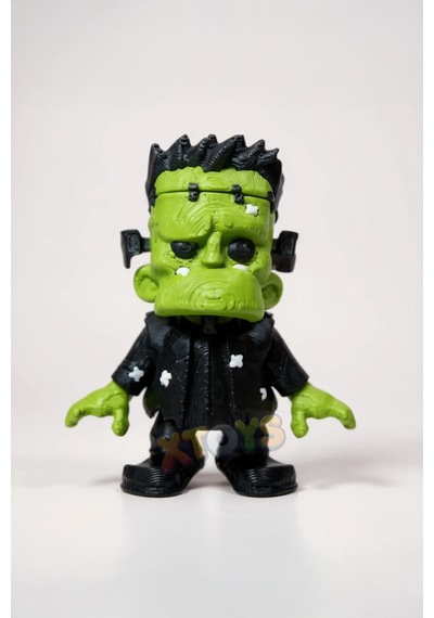 Frankenstein Figürü Anahtarlık, Hediyelik Halloween Çanta Aksesuarı Ve Hareketli Oyuncak Frankz Yeşil - Siyah