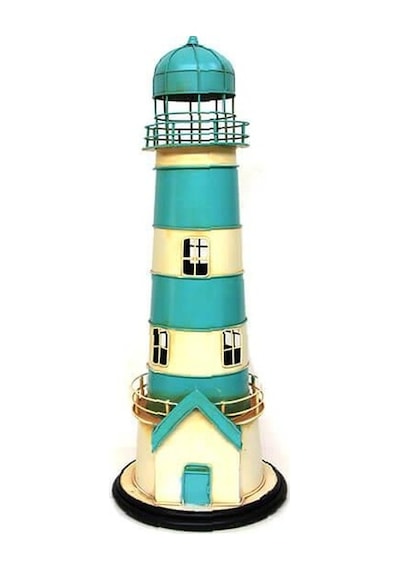 Dekoratif Metal Deniz Feneri Kumbara Vintage Biblo Hediyelik