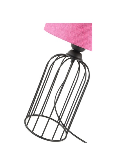 Tema Masa Lambası Siyah Pembe Şapka