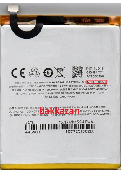 Meizu Meilan Note 6 M6 Ba721 M721Q Batarya Pil