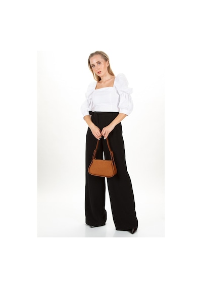 Newish Polo Kadın Taba Tiger Süet Baget Omuz Çantası New270 Taba