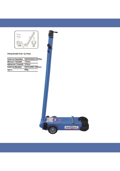 Gemasa 50/25/15 Ton Havalı Kriko