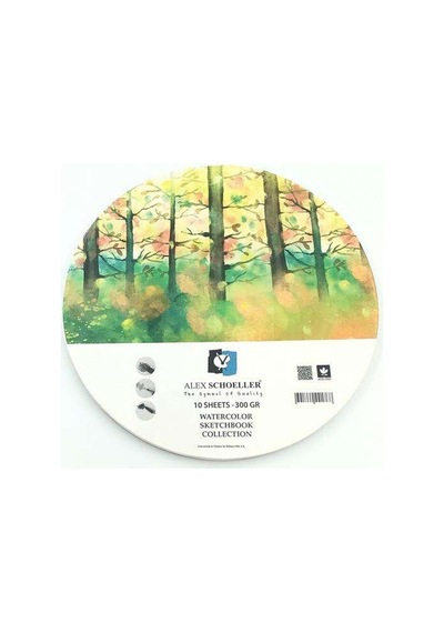 Alex Schoeller Sulu Boya Blok Daire 300 G 20x20 Cm 10 Yaprak