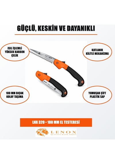 Lenox Lnx320 180 Mm Kilitli Katlanır Budama El Testeresi