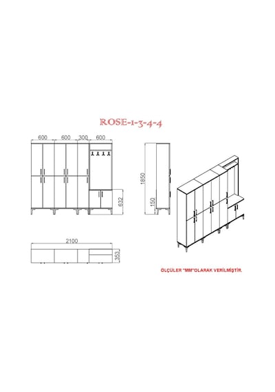 Kalenderdekor1 Kalender Dekor Rose-1-3-4-4 Rs02 Portmanto Vestiyer Ayakkabılık