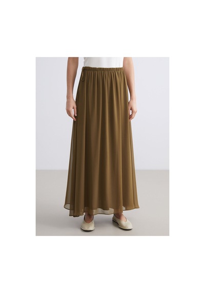 Lc Waikiki Alıta Cıty Farkıyla Lcw Modest Haki Düz Uzun Kadın Etek Haki - 931504791 Haki