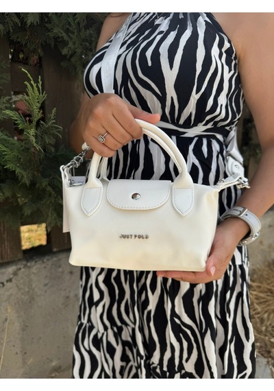 Just Polo Kadın Beyaz Günlük Kullanıma Uygun Hafif & Pratik Mini El Ve Omuz Çantası Shopper