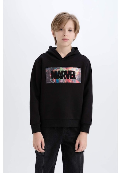 DeFacto Erkek Çocuk Marvel Avengers Kapüşonlu Kalın Sweatshirt D6736A824WNBK81