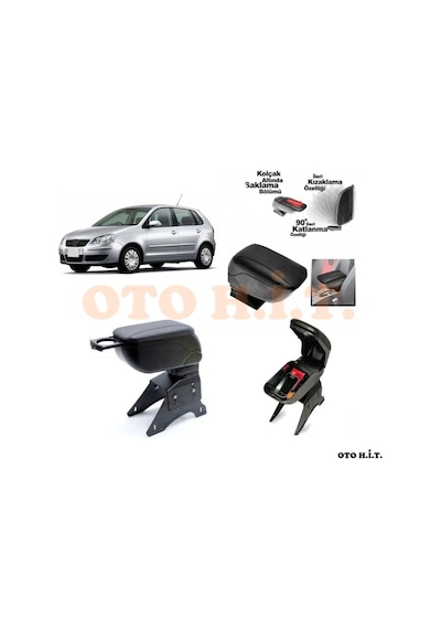 Volkswagen Polo 05-10 Uyumlu Kol Dayama Ve Kolçak Sürgülü