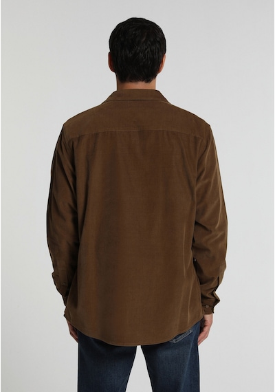 Colin's Colins Regular Fit Shirt Neck Düz Erkek Kahverengi Uzun Kol Gömlek Cl1083257 Q1.v2 Cml Camel