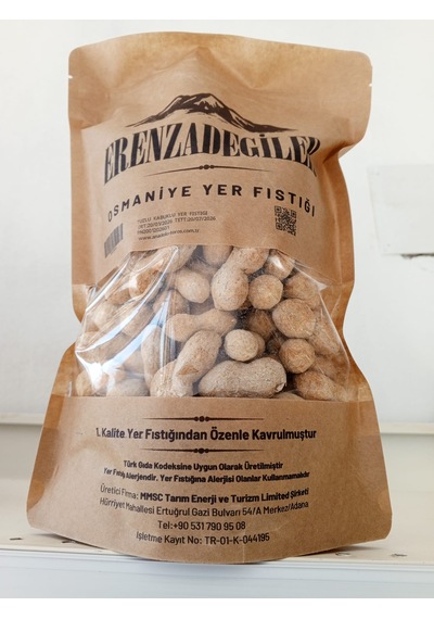 Erenzadegiler Osmaniye Taze Kabuklu Tuzlu Yer Fıstığı 500 G Atıştırmalık, Kavrulmuş, Doğal