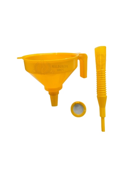 Sgs Çelik Süzgeçli Spiralli Yağ Hunisi - Ağız 160 Mm. - Uzunluk 420 Mm. - 1.2 Lt.