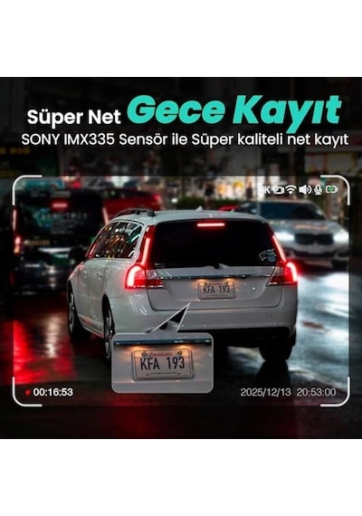 G500h Ön 3k-arka 1080p 160 Geniş Açı Gece Görüşü Dahili Gps Akıllı Araç İçi Kamera