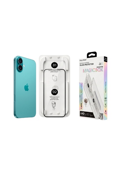 Fulltech Magicbox iPhone Uyumlu 16 Plus/ 15 Plus Premium Tempered Glass Aparatlı Ekran Koruyucu - Clear Fulltech Magicbox iPhone Uyumlu 16 Plus/ 15 Plus Premium Tempered Glass Aparatlı Ekran Koruyucu - Clear