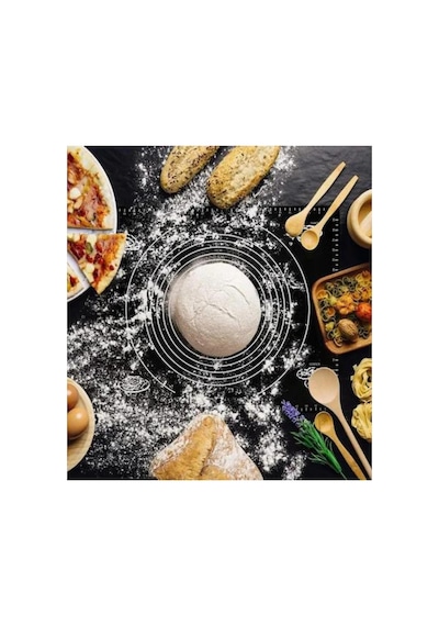 Siyah Silikon Hamur Açma Matı 45x65 Cm + Isıya Dayanıklı Pişirme Altlığı 30x40 Cm Diğer