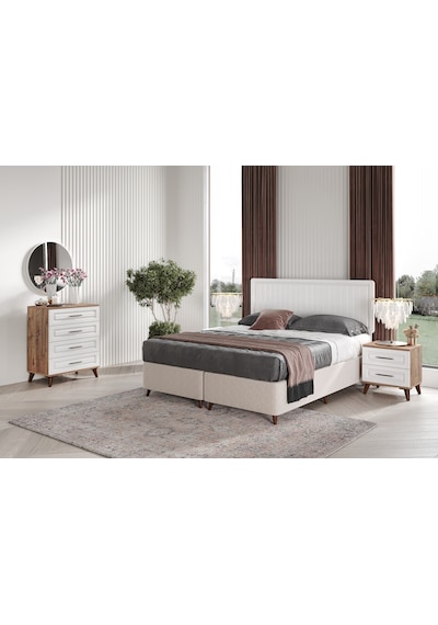 Sport 6 Komple Mdf Atlantik Çam-beyaz Yatak Odası
