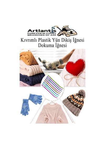 Kıvrımlı Plastik Yün İğnesi 12 Cm 20 Adet 1 Paket Plastik Dikiş Dokuma İğnesi Kavisli İplik İğne Goblen