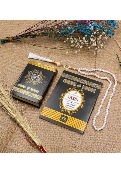 İslami Hediye Seti Cep Boy Kur'an-ı Kerim & Hediyelik Yasin & Namaz Tespihi & Nazar Boncuklu Anahtarlık