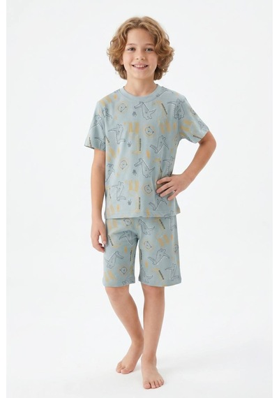 Isobel Kids İsob Timsah Desenli %100 Pamuk Erkek Çocuk Şortlu Pijama Takımı 3-13 Yaş 9100125-9120123 Renkli Isobel Kids İsob Timsah Desenli %100 Pamuk Erkek Çocuk Şortlu Pijama Takımı 3-13 Yaş 9100125-9120123 Renkli