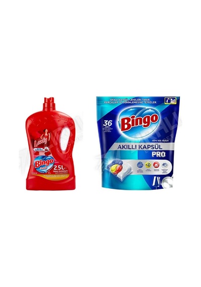 Bingo Yüzey Temzileyici 2,5 L + Bulaşık Tab. 36'lı 2'li Set Diğer