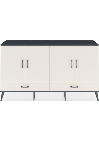 Arges Konsol 6 Raflı 2 Çekmeceli 4 Kapaklı 176x30x99 Antrasit-aytaşı Aytası/aytası - Antrasıt