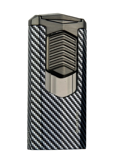 Quantoro 3 Torch Pürmüz Siyah-karbon Metal Puro Çakmağı - Trz1007