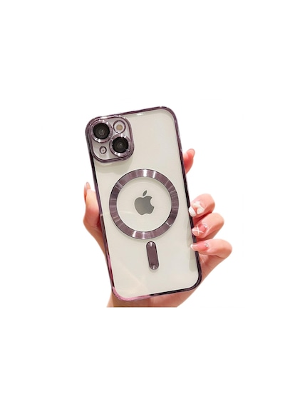 Apple Uyumlu iPhone 13 Kılıf Kamera Lens Korumalı Renkli Magsafe Şeffaf