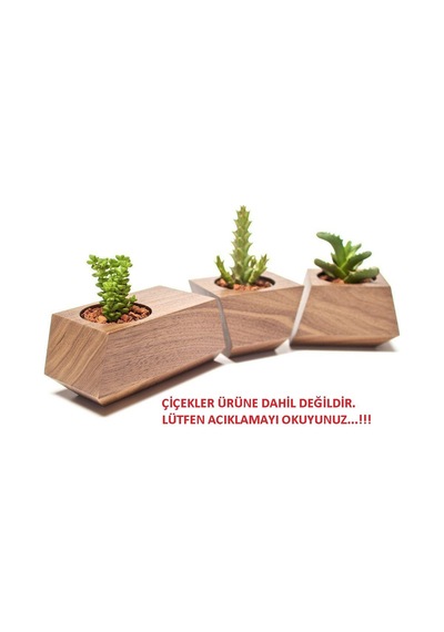 Çiceklik Zanaat Ahşap Çiçeklik / Dekor 3 Parça