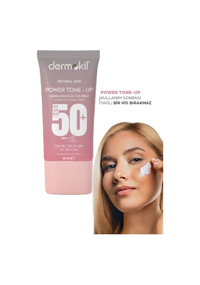 Dermokil Power Tone-Up Güneş Koruyucu Yüz Kremi SPF50+ 50 ML