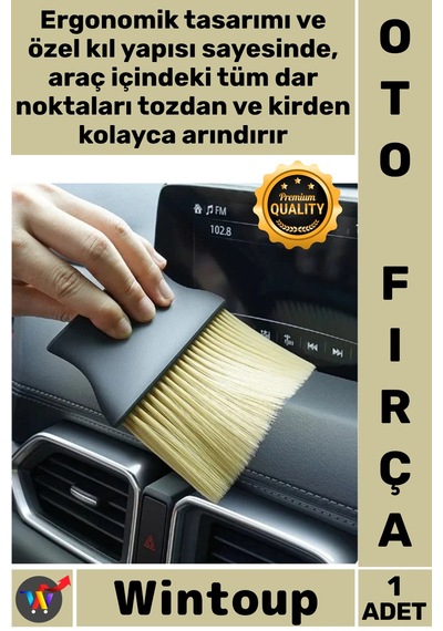 Fırça Torpido Izgarası Toz Alıcı Hassas Yüzey Çizmez Yumuşak Uçlu Araba Detay Temizlik Fırçası