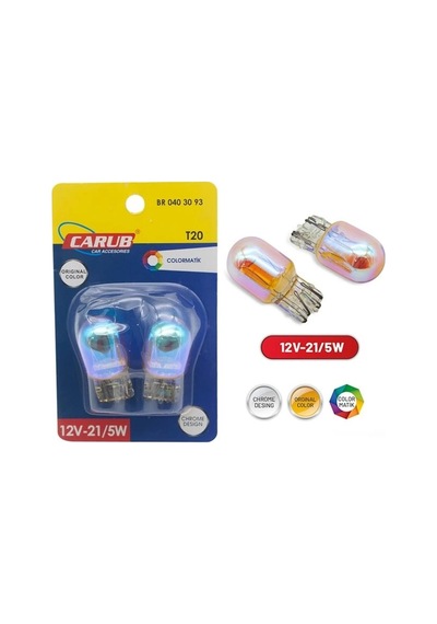 Ampul Diadem Turuncu Krom 12v W21/5w T20 W3