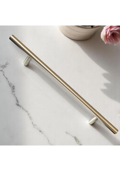 Boy Kulp İnox 192 Mm Kulp Mobilya Mutfak Dolabı Çekmece Dolap Kapak Kulpu Kulbu Metal Kulpları Bej
