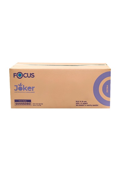 Focus V Katlama Dispenser Peçete 250 Adet 10,5x21 Cm Çok Amaçlı Kullanım - 3 Adet Tarı