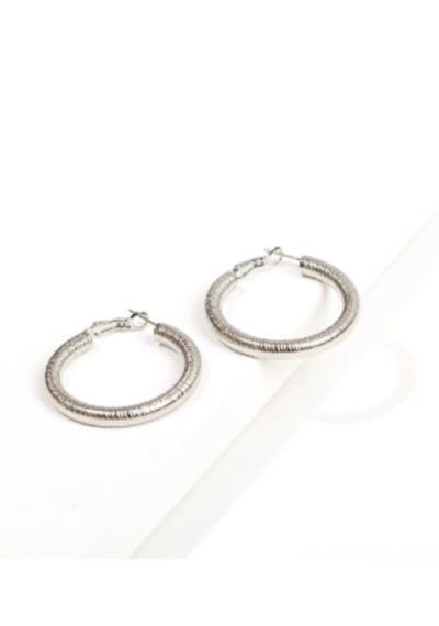 Bbaccessorıes Bb Çelik Halka Küpe Gümüş