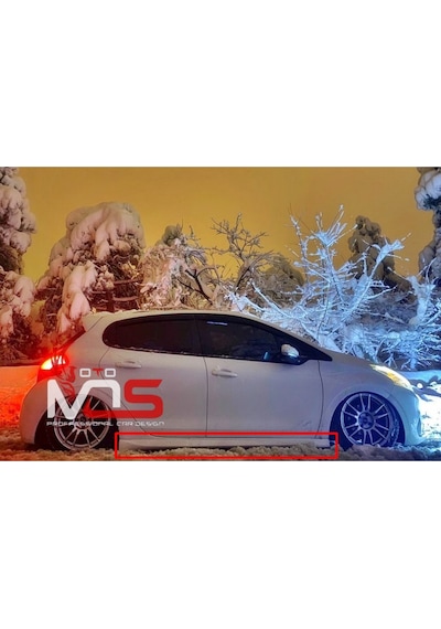 Peugeot 208 Marşpiyel Sağ Sol Takım Fiberglass Boyasız