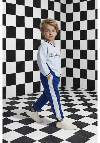 Defacto Erkek Bebek 2li Takım Baskılı Sweatshirt Eşofman Altı G6132a526sper98 Ekru-er98