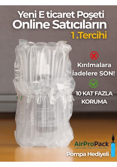 21x23 Cm 100 Adet Sütunlu Koruyucu Havalı Kargo Poşeti Airbag/airbed/şişirilebilir Ambalaj