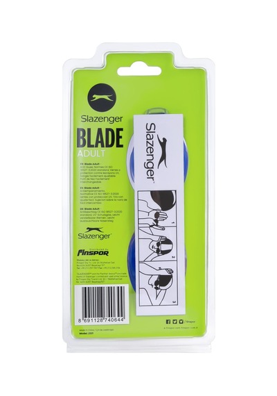 Slazenger Yetişkin Yüzücü Gözlüğü Blade 2321 Bluedbluelblue Mavi