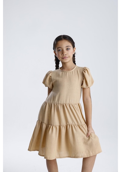 Miababy Basic Düz Elbise Bej
