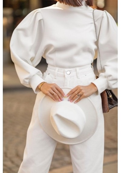 Külah Kadın Fedora Kışlık Trend Fötr Şapka