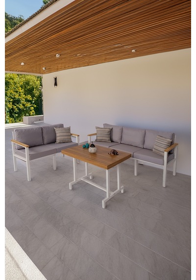 Neokas Bahçe Takımı, Balkon Mobilyası, 2+3+masa, Kafe Koltuğu, Minimalist Tasarım Beyaz Neokas Bahçe Takımı, Balkon Mobilyası, 2+3+masa, Kafe Koltuğu, Minimalist Tasarım Beyaz