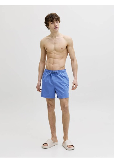 Jack & Jones Jpstmauı Tropıc Solıd Mavi Erkek Deniz Şortu 12291385