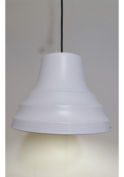 Riolight Retro Beyaz Içi Beyaz Tekli Metal Sarkıt Çap: 27Cm